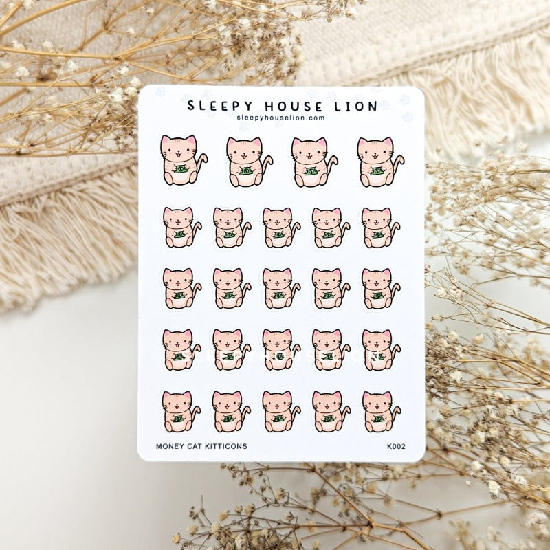 Pay Day Kitticon Sticker Sheet - Sleepy House Lion