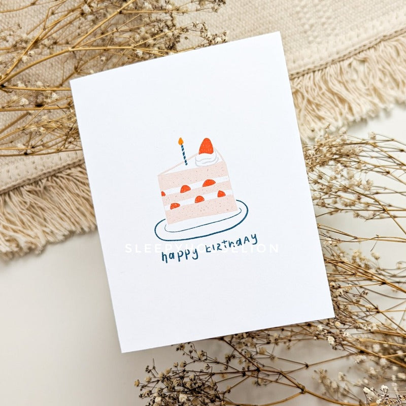 HAPPY BIRTHDAY CAKE GREETING CARD