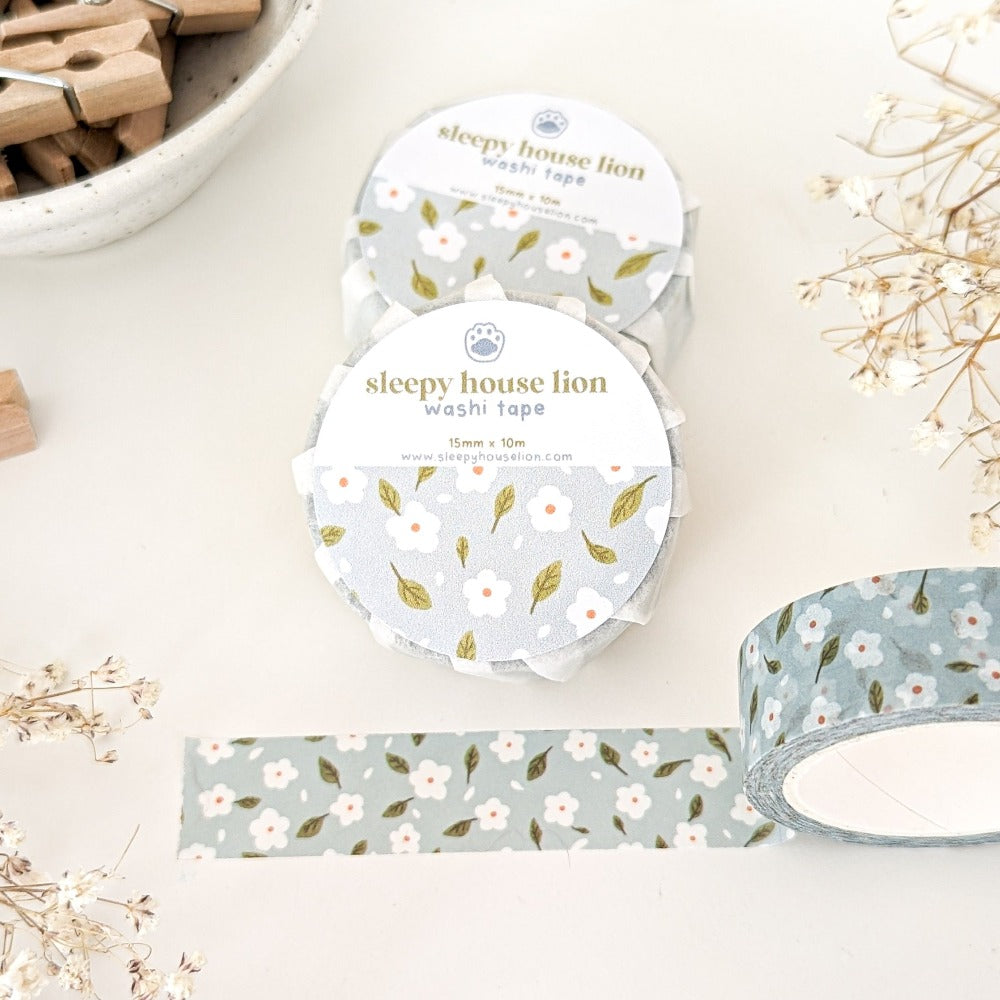 BLUE DAISY FIELD WASHI TAPE