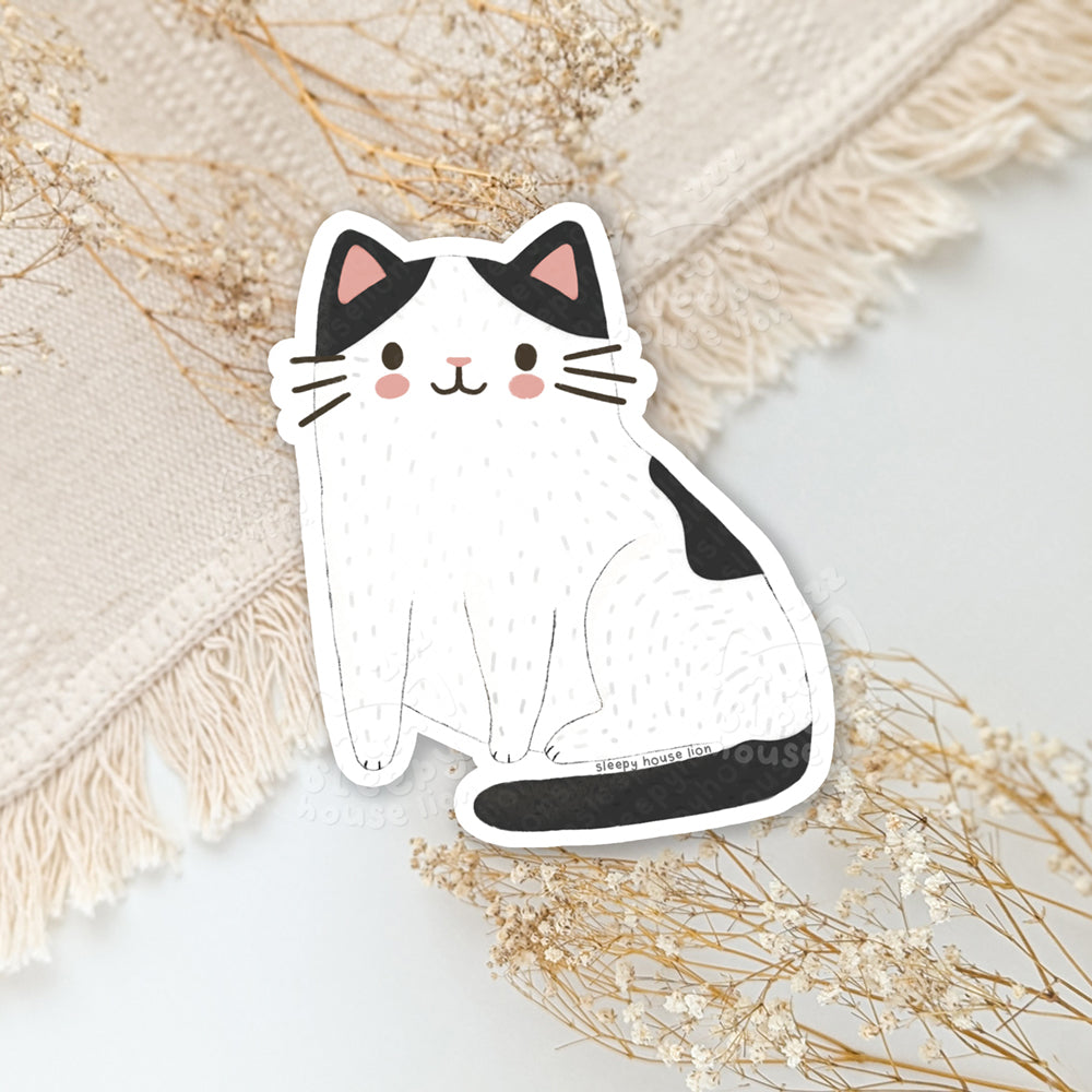 Orange Ginger and White Tabby Cat Vinyl Sticker (Dishwasher Safe ...
