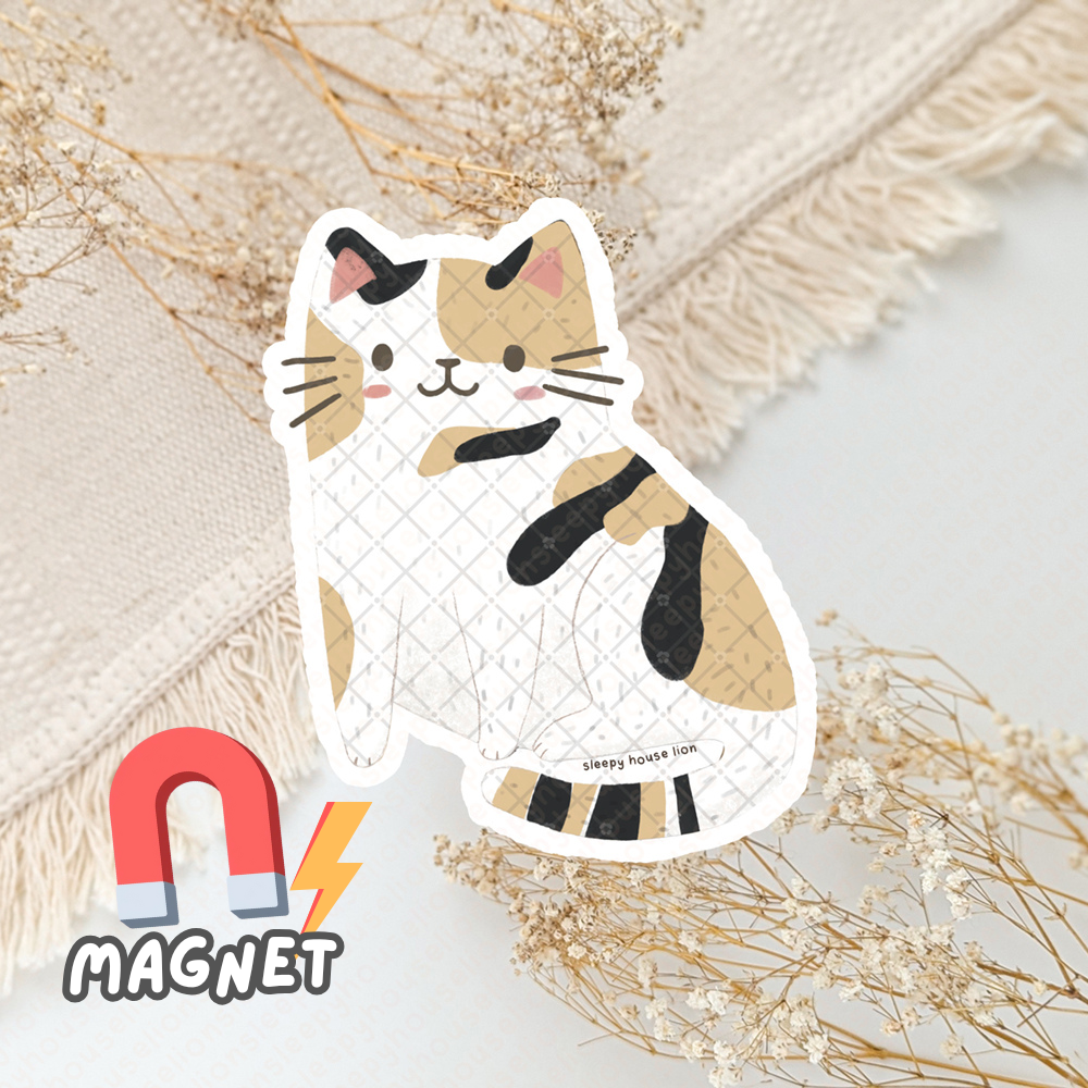Calico cat magnet