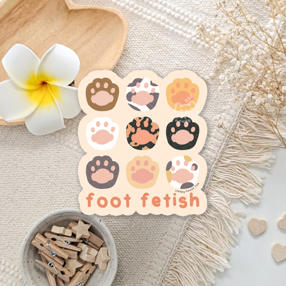 cute cat feet toe beans vinyl sticker
