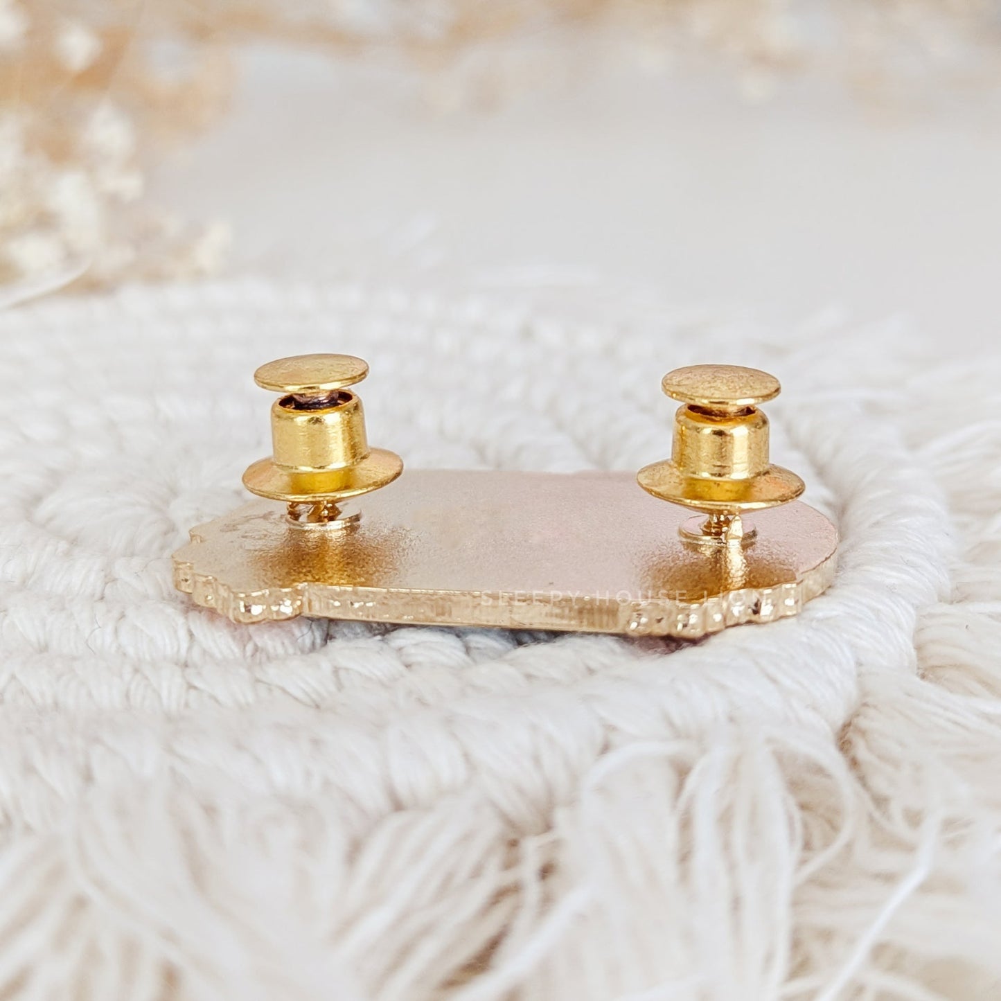 Locking Pin Backs for Enamel Pins - Sleepy House Lion