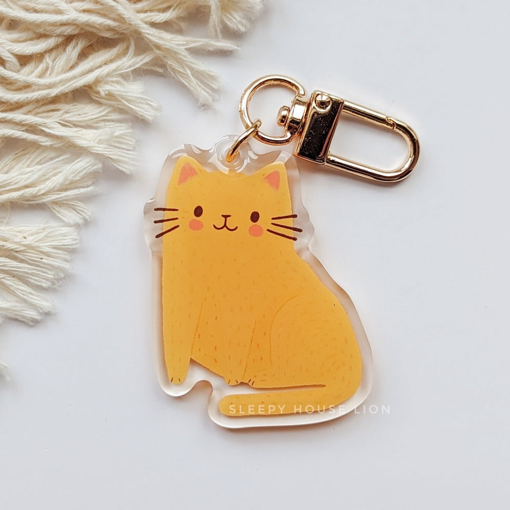 light-orange-cat-keychain