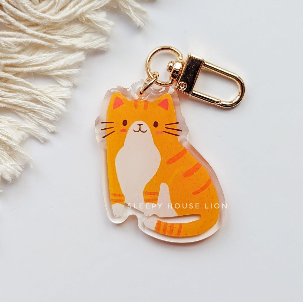 ginger-tuxedo-tabby keychain