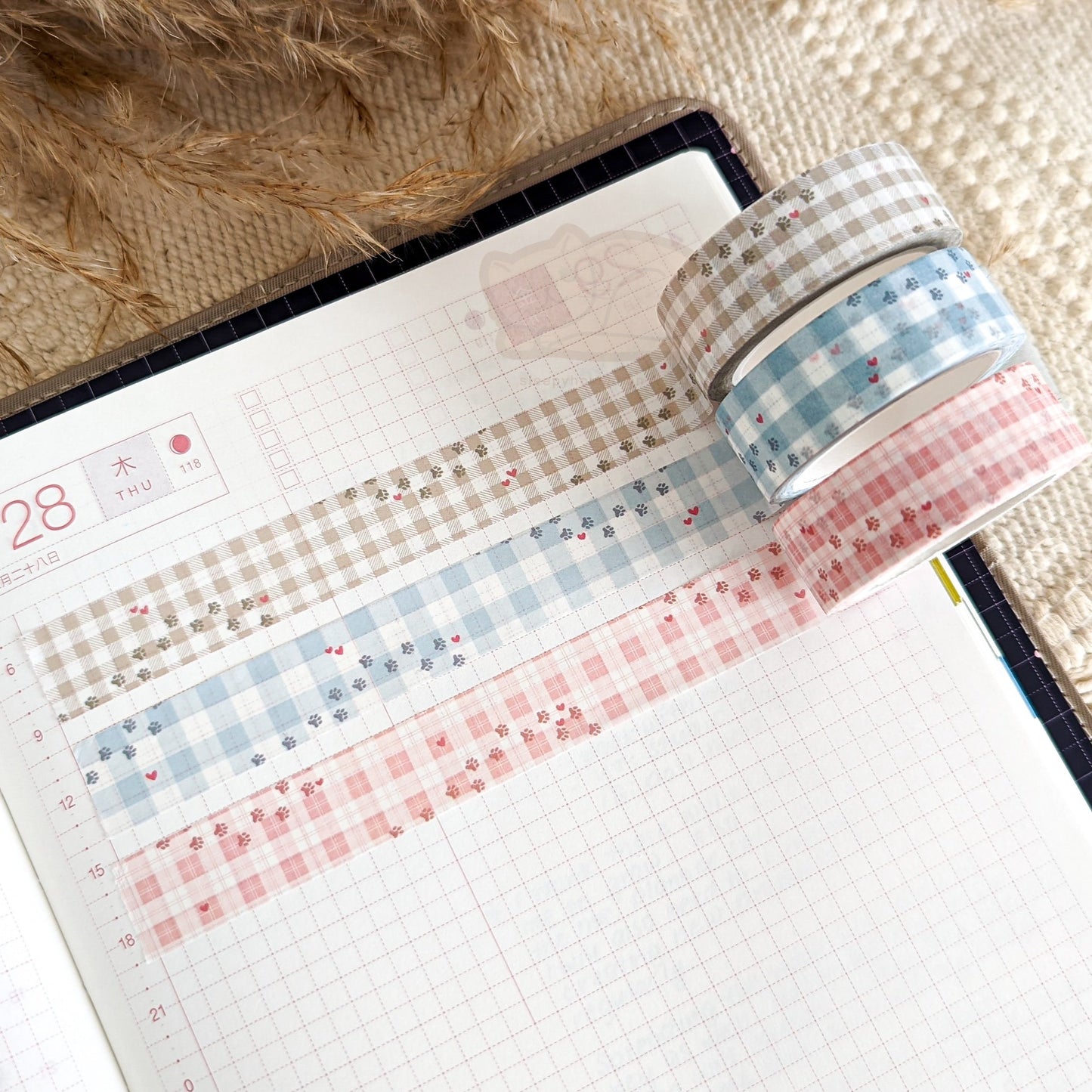 PAWS AND PLAID WASHI TAPE