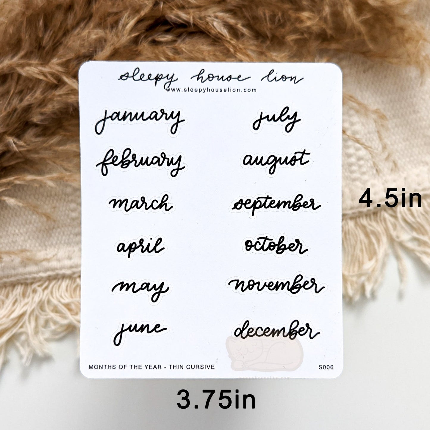 LISA'S HANDLETTERING - MONTHS OF THE YEAR STICKER SHEET