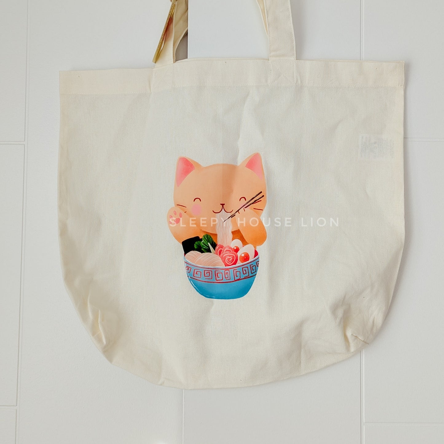 RAMEN KITTY COTTON TOTEBAG