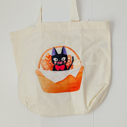 CAT IN BREAD BASKET COTTON TOTEBAG