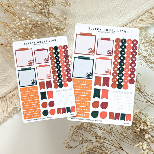 VIBRANT AUTUMN FUNCTIONAL ADD-ONS STICKER SHEET