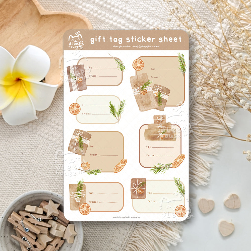 Rustic Gifts Christmas Gift Labels Sticker Sheet