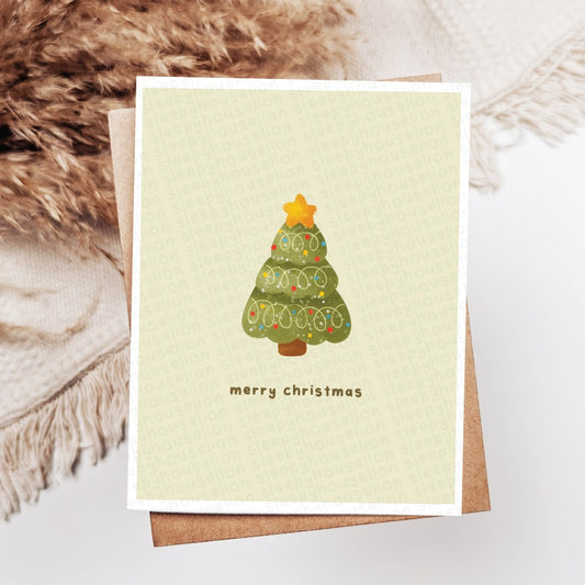 MERRY CHRISTMAS TREE CHRISTMAS GREETING CARD