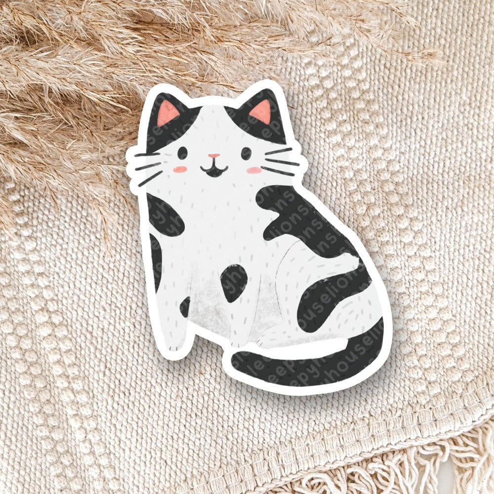 cow cat vinyl sticker