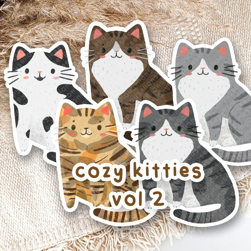 COZY KITTY DIE CUT STICKERS (VOL 2)