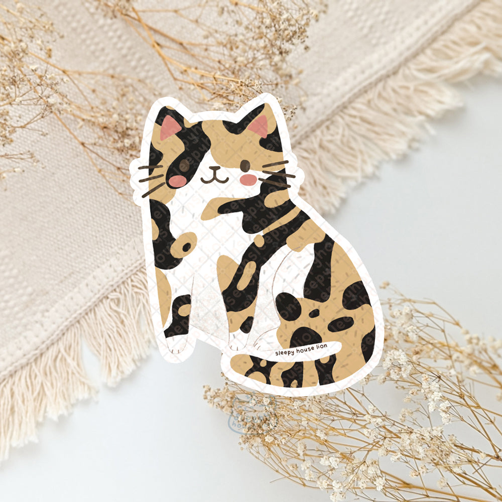 calico cat vinyl sticker