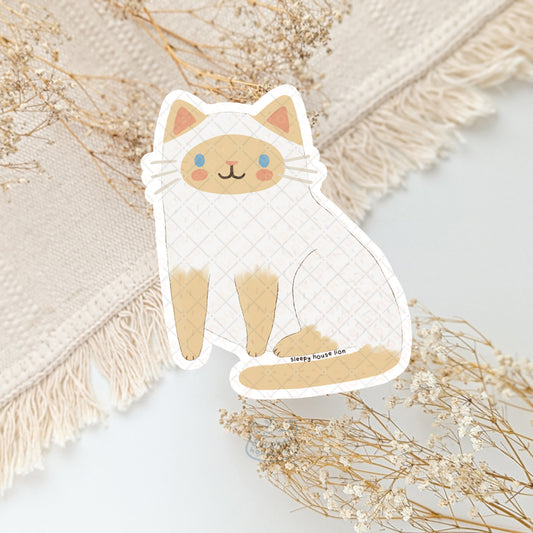 flame point ragdoll siamese cat vinyl sticker