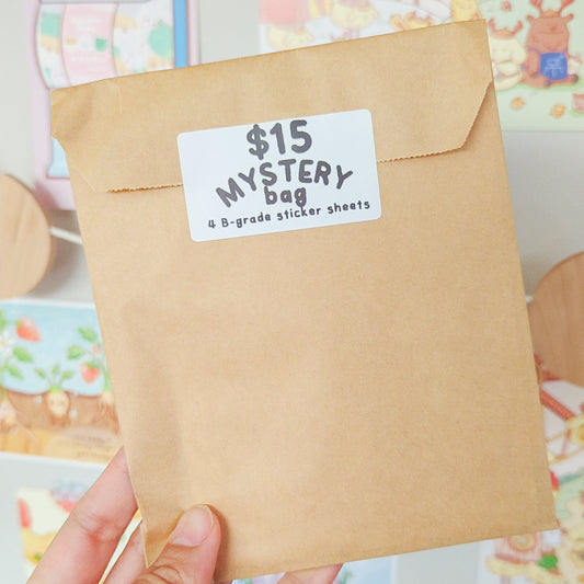 Brown paper package with a label held by a hand against a colorful background
