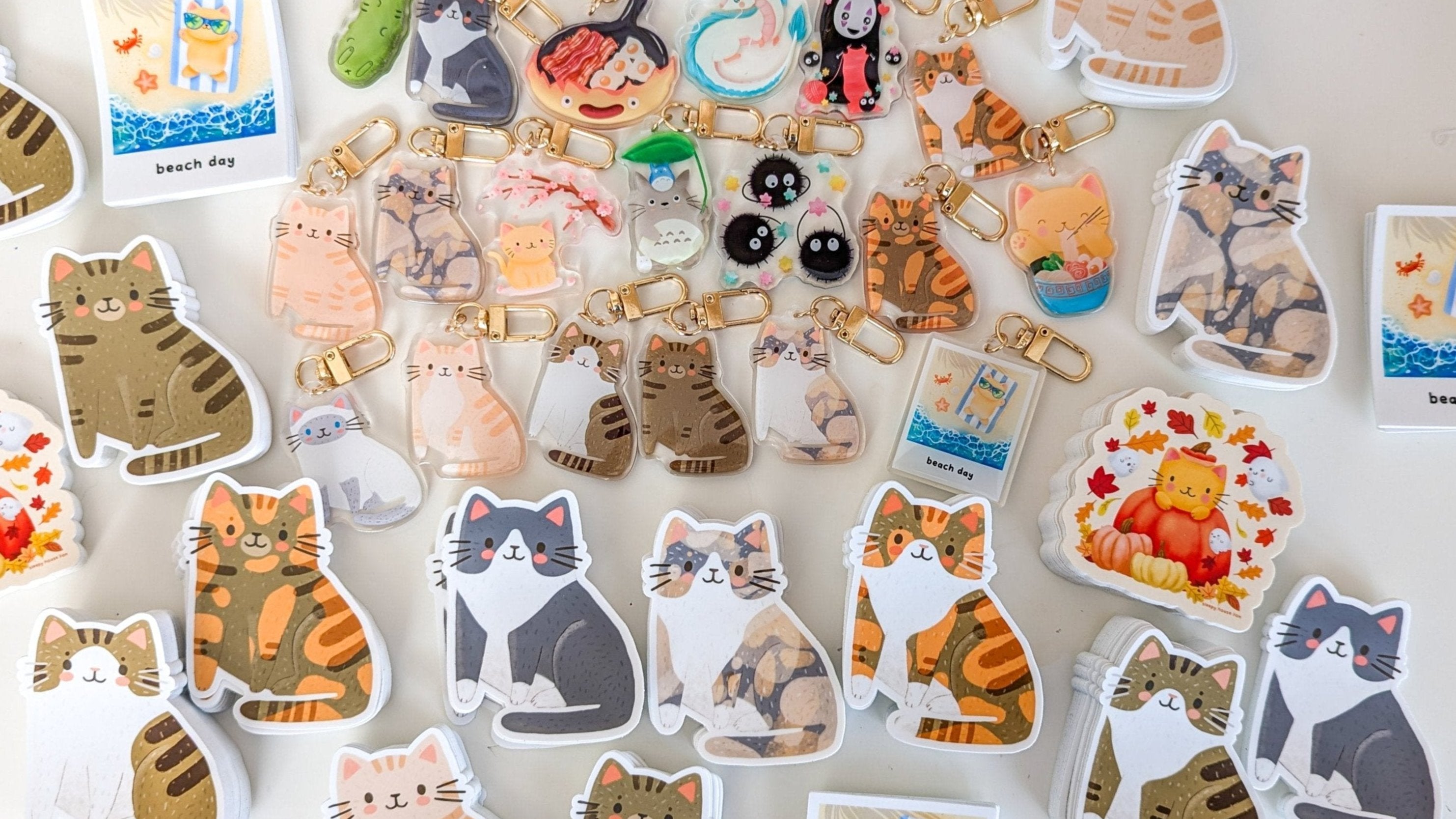 all the new cat keychain designs