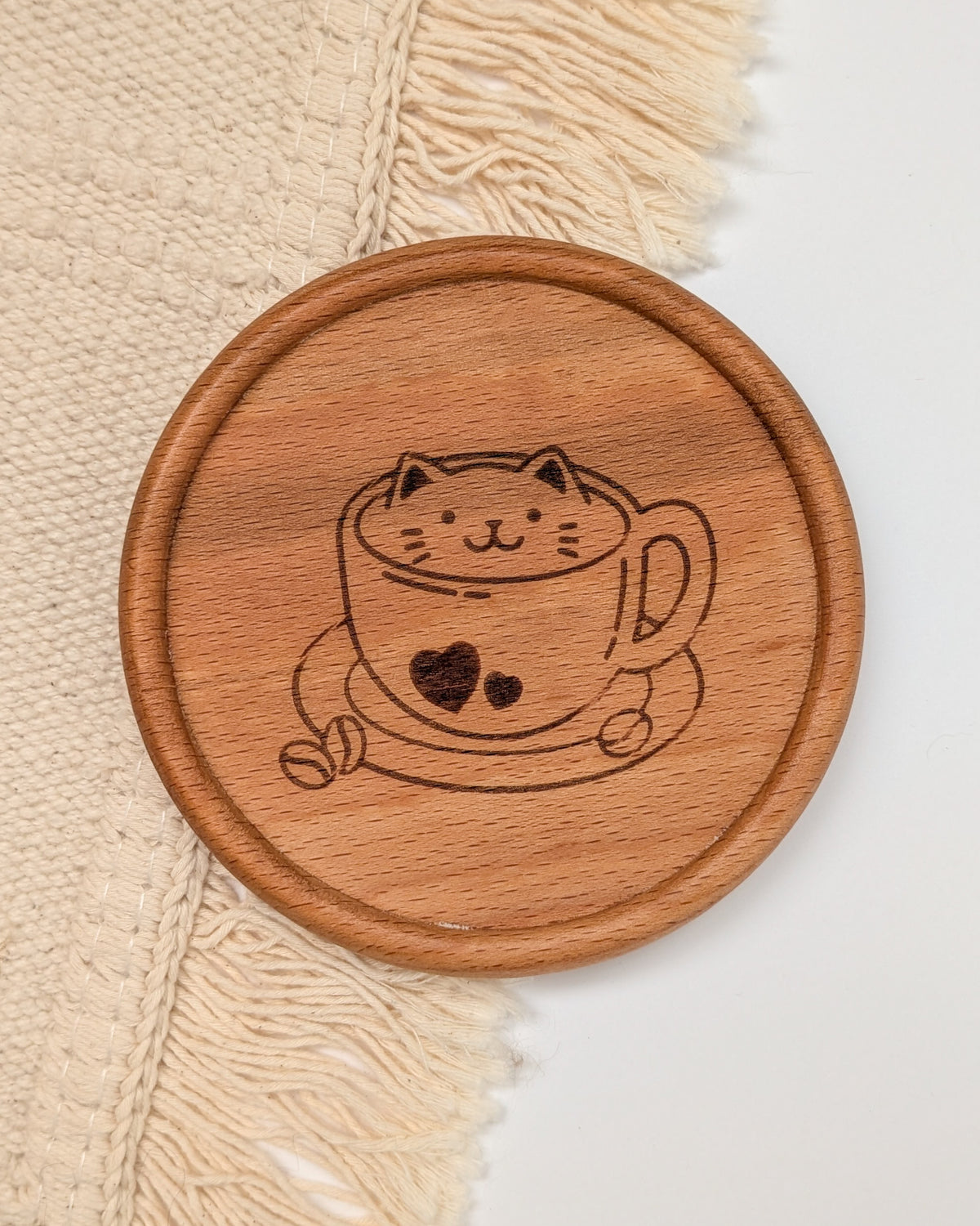 B-grade Wooden Coasters - Sleepy House Lion