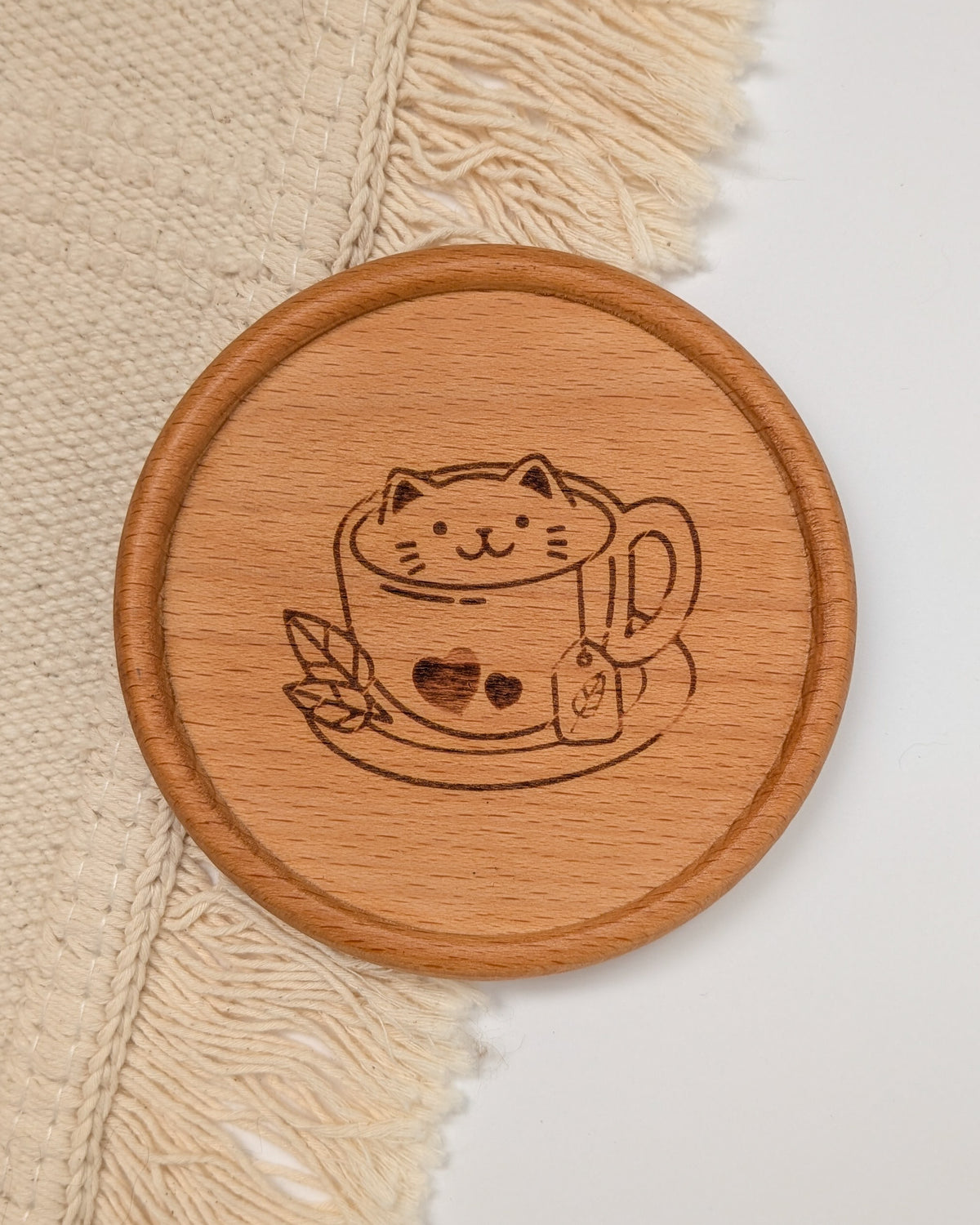 B-grade Wooden Coasters - Sleepy House Lion