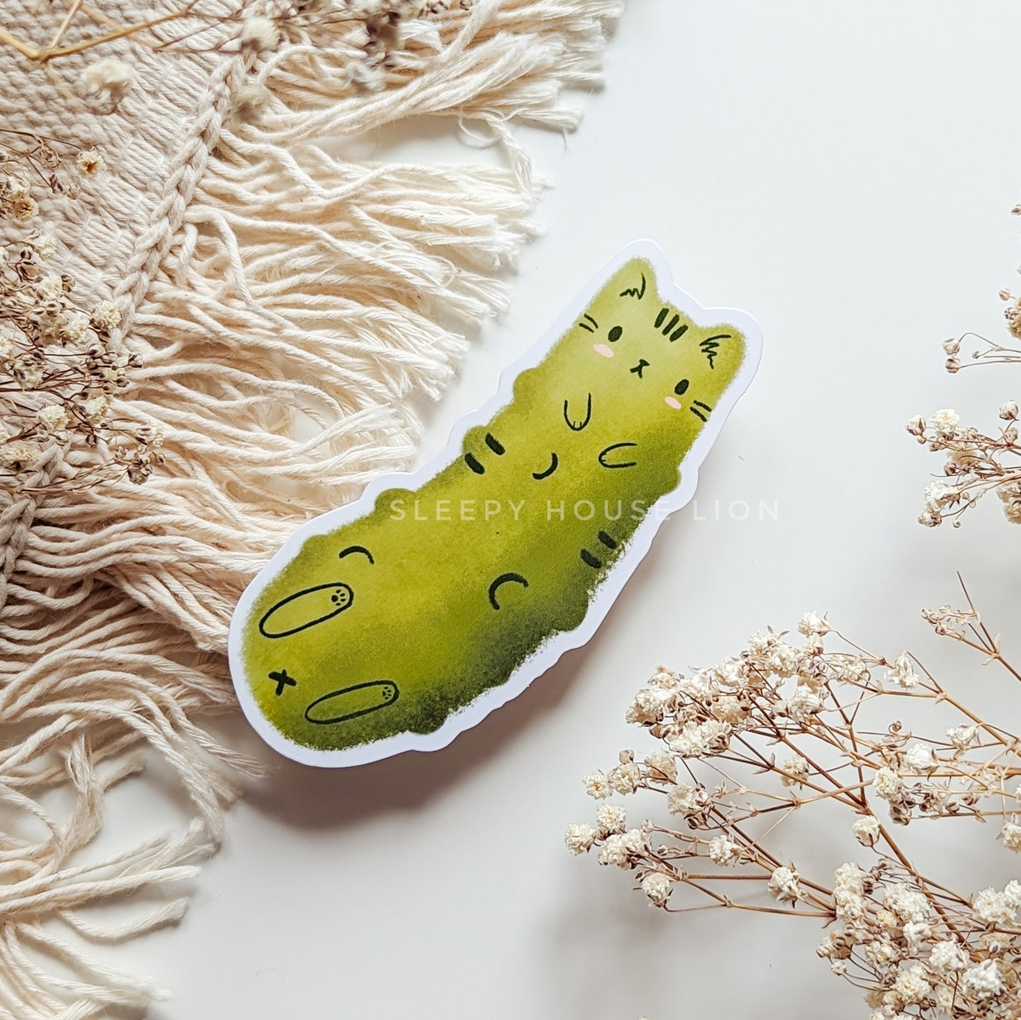 *UPGRADED* PICKLE CAT DIE CUT STICKER