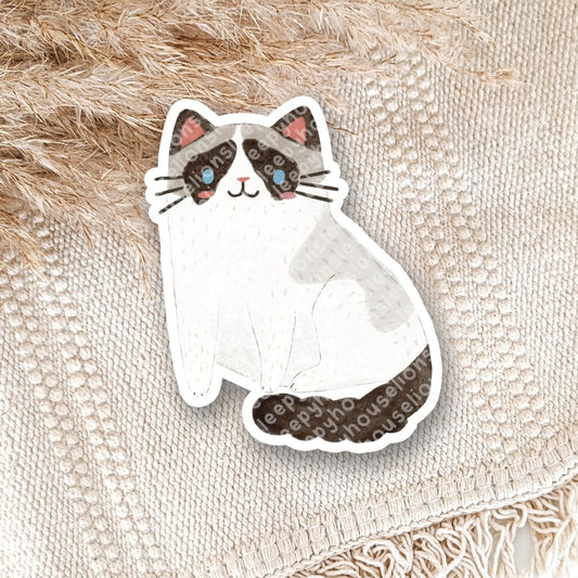 seal bicolor ragdoll cat vinyl sticker