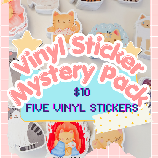 Vinyl Die Cut Sticker Mystery Pack - Sleepy House Lion