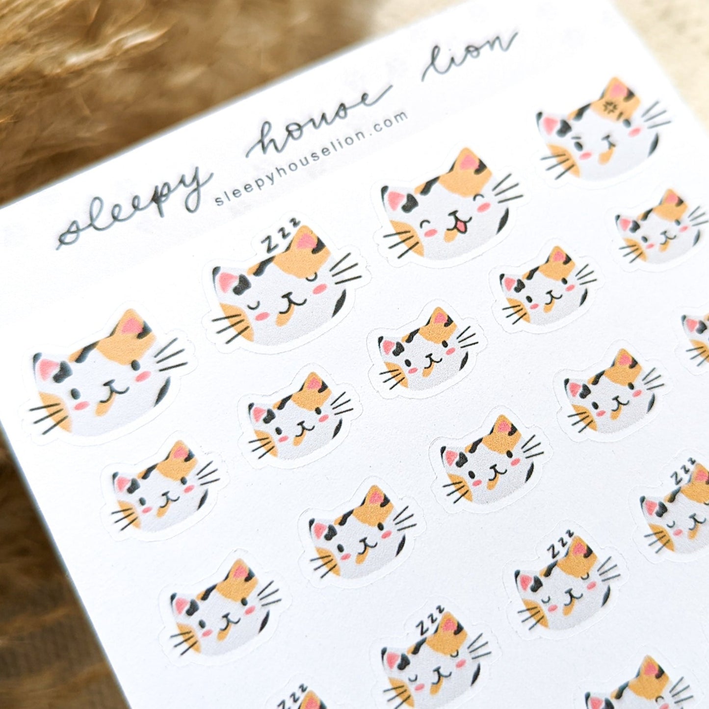 CALICO KITTY EXPRESSIONS STICKER SHEET