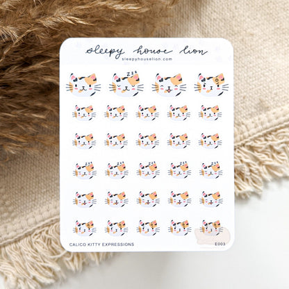 CALICO KITTY EXPRESSIONS STICKER SHEET
