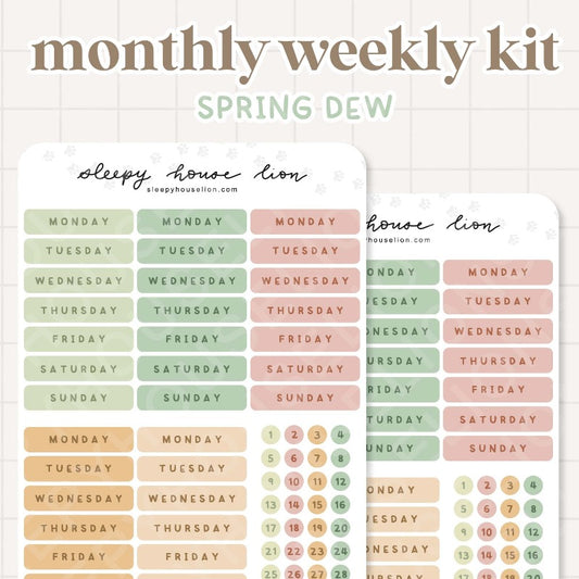 Day of the Week Planner Stickers