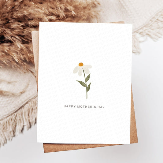 MINIMAL MOTHER'S DAY DAISY GREETING CARD