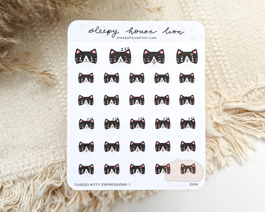 TUXEDO KITTY EXPRESSIONS STICKER SHEET