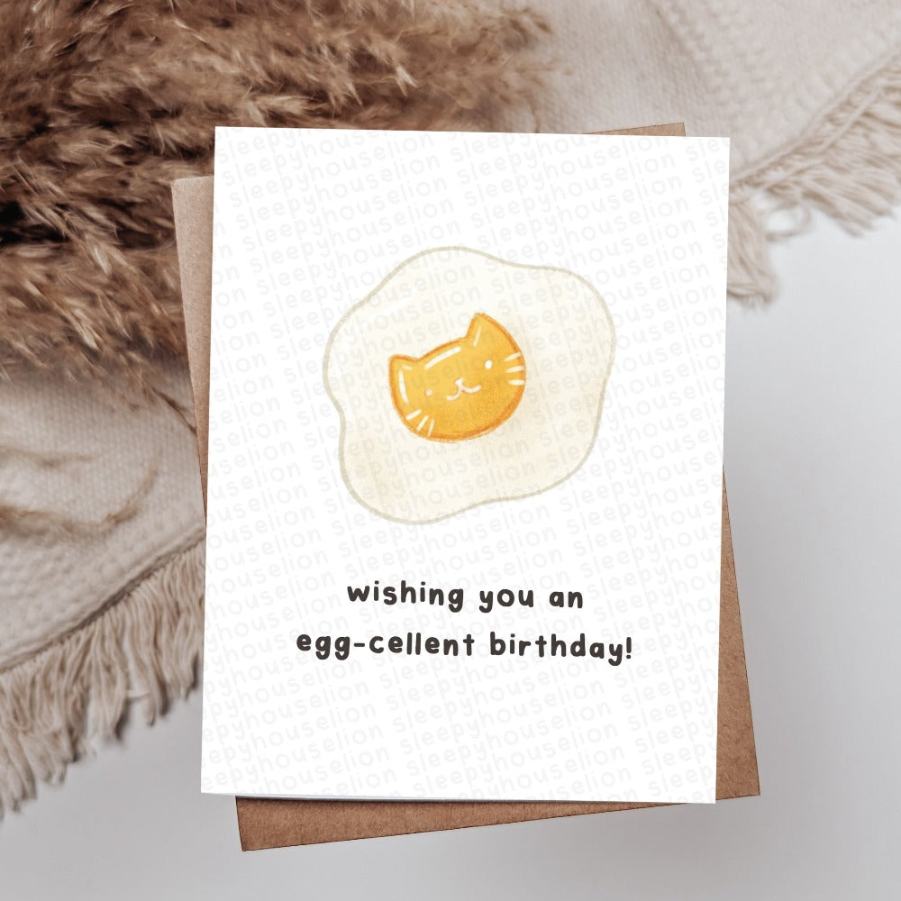 WISHING YOU AN EGG-CELLENT BIRTHDAY GREETING CARD