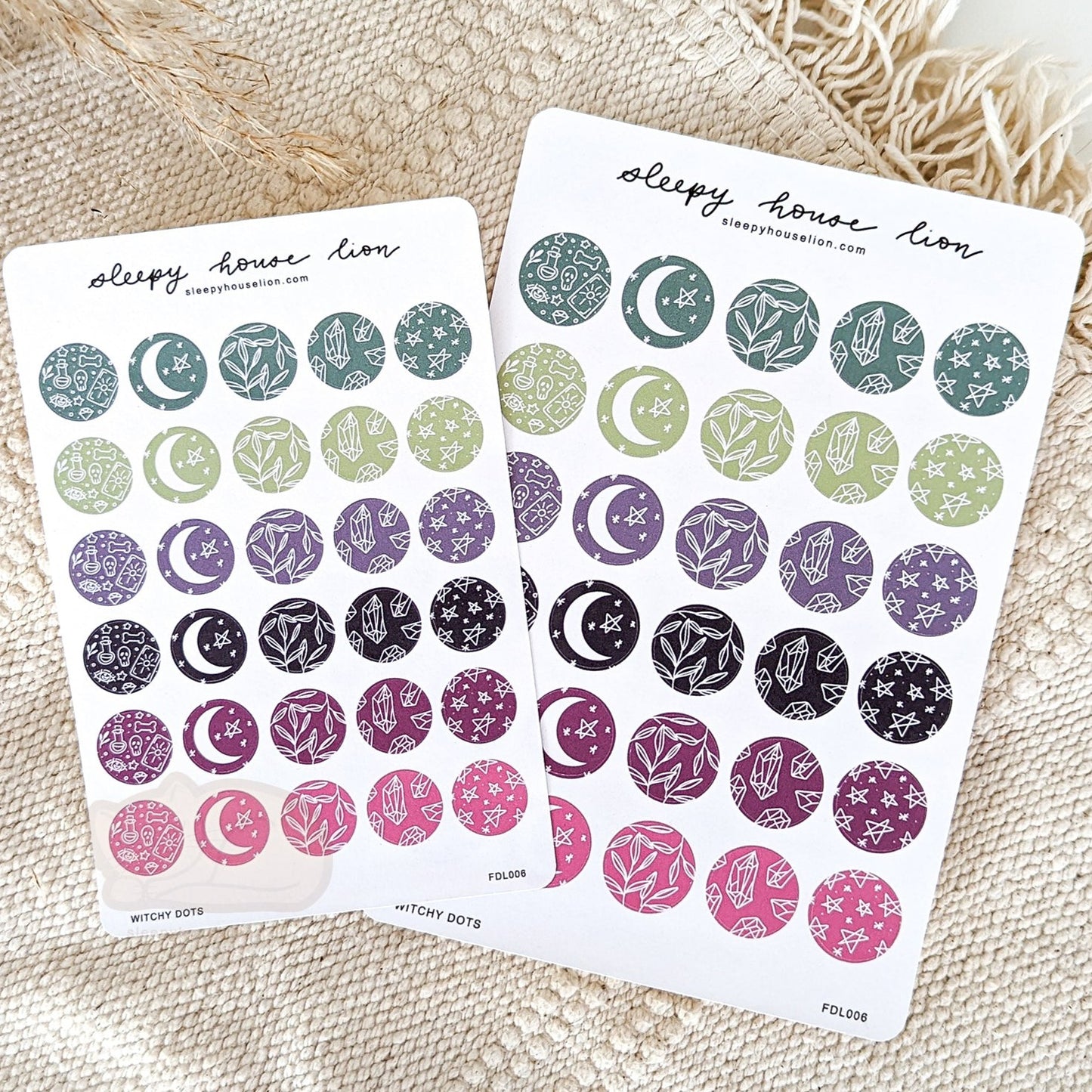 WITCHY DOTS STICKER SHEET
